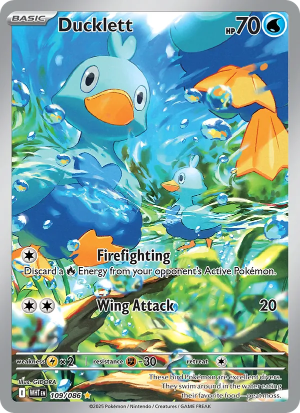 109 Ducklett – White Flare