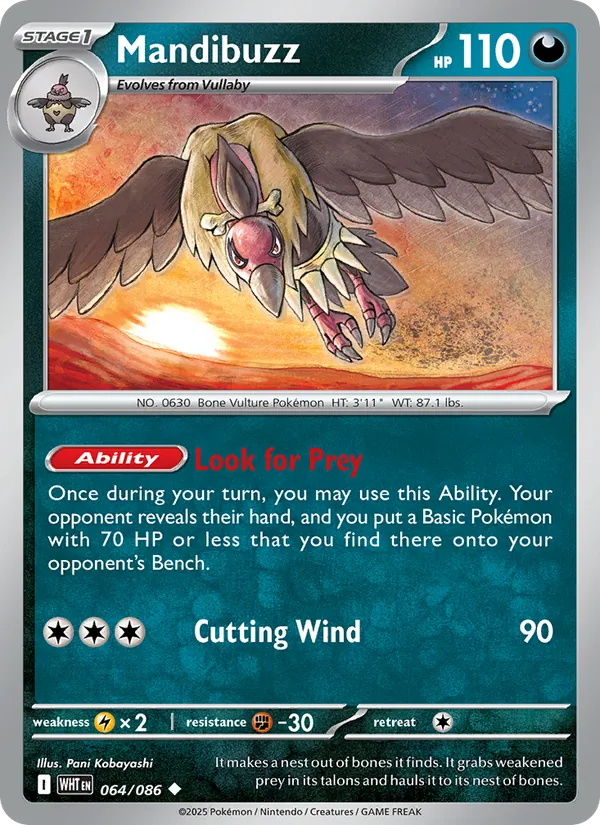 064-RH Mandibuzz – White Flare