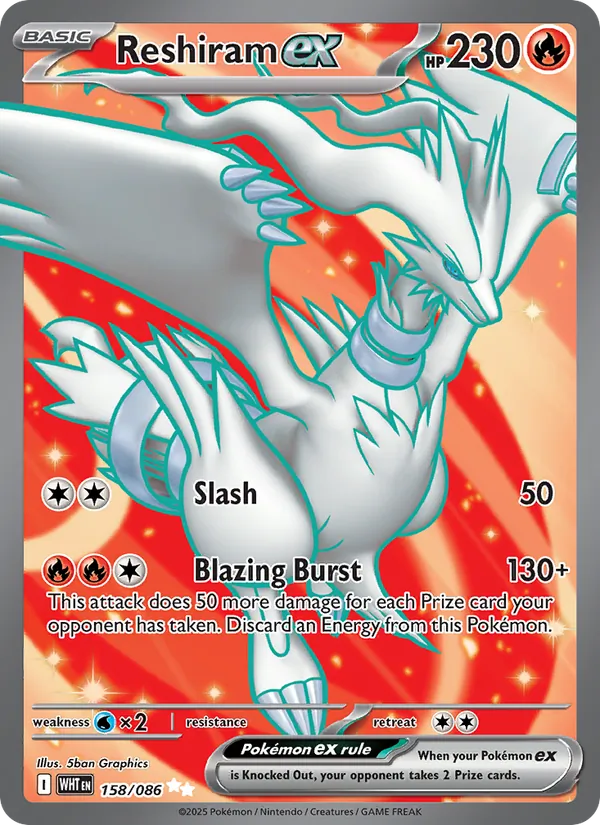 158 Reshiram ex – White Flare