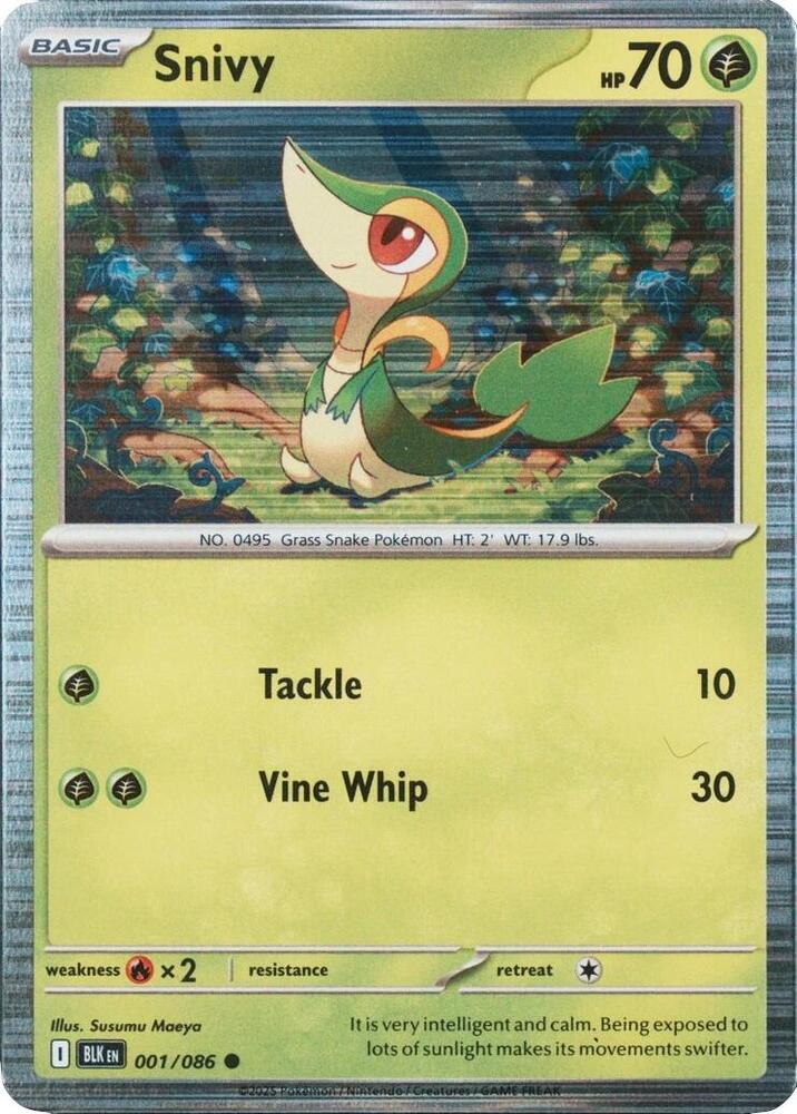 001-holo-tinsel Snivy (Holo, Tinsel Holo) – Black Bolt