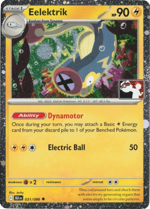 031-holo-cosmos-playerrew-b7676b Eelektrik (Holo, Cosmos Holo, Player Rewards stamp) – Black Bolt