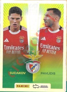 418 Sudakov / Pavlidis (Benfica) – Futebol 2025-2026 Panini