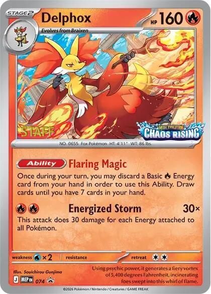 074-holo-setlogo-staff Delphox (Set logo stamp, Staff stamp) – MEP Black Star Promos
