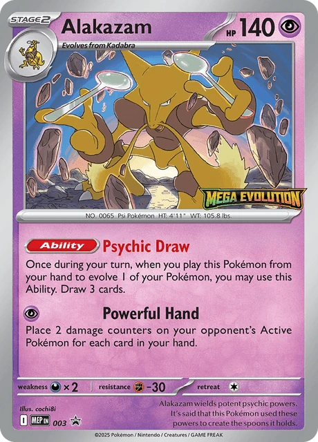 003 Alakazam – MEP Black Star Promos