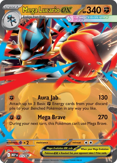 012 Mega Lucario ex – MEP Black Star Promos