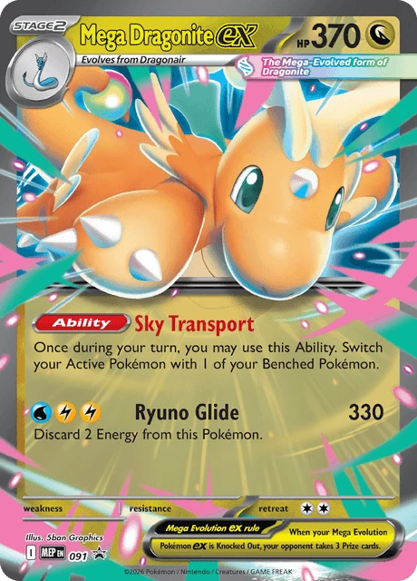 091 Mega Dragonite ex – MEP Black Star Promos