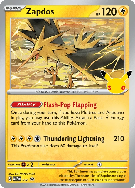 098 Zapdos – MEP Black Star Promos