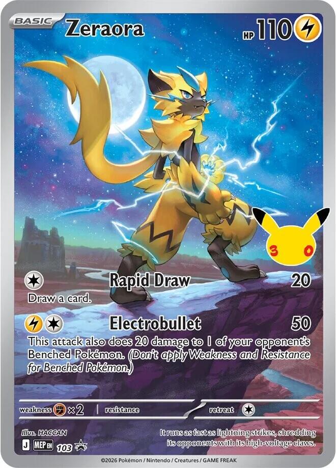103 Zeraora – MEP Black Star Promos