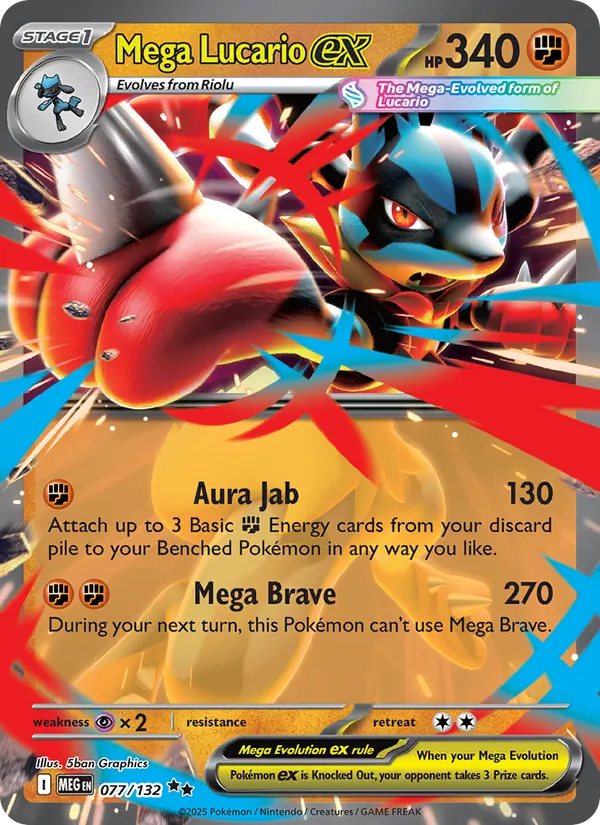 077-holo-playerrewardsprogram Mega Lucario ex (Player Rewards stamp) – Mega Evolution