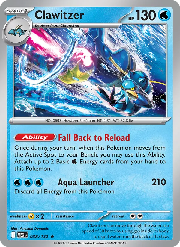 038 Clawitzer – Mega Evolution