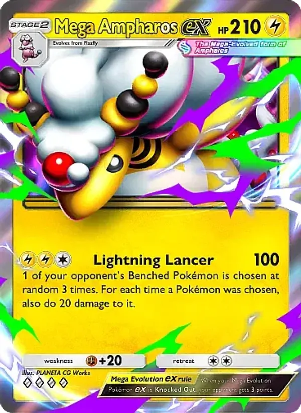 085 Mega Ampharos ex – Mega Rising