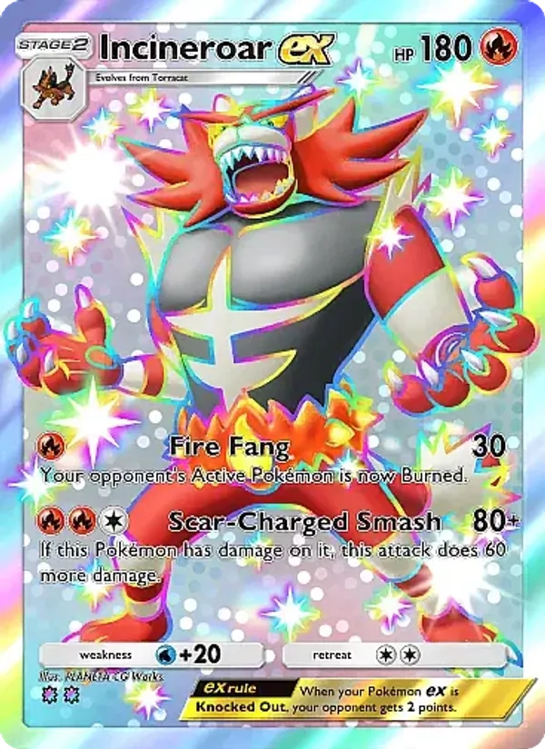 318 Incineroar ex – Mega Rising