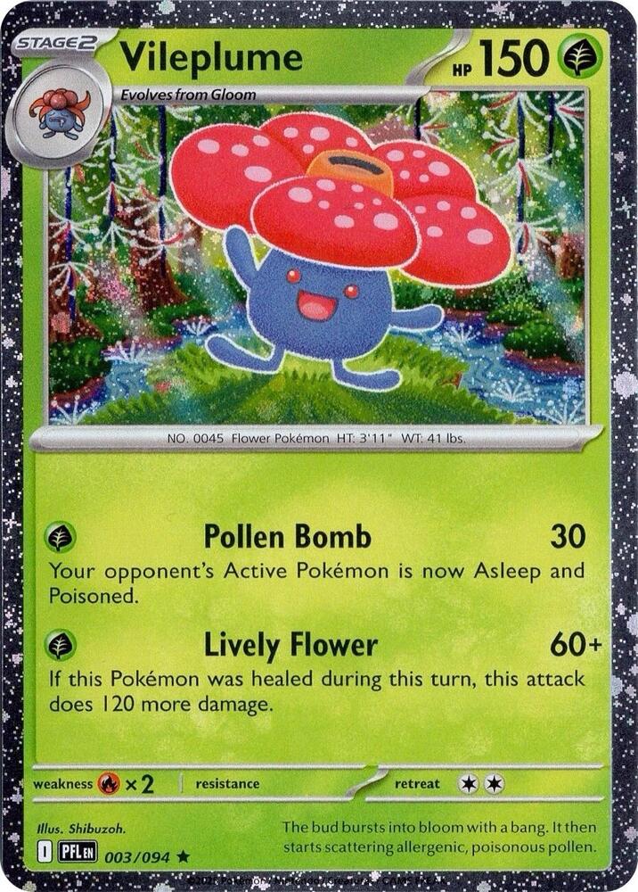 003-holo-cosmos Vileplume (Cosmos Holo) – Phantasmal Flames