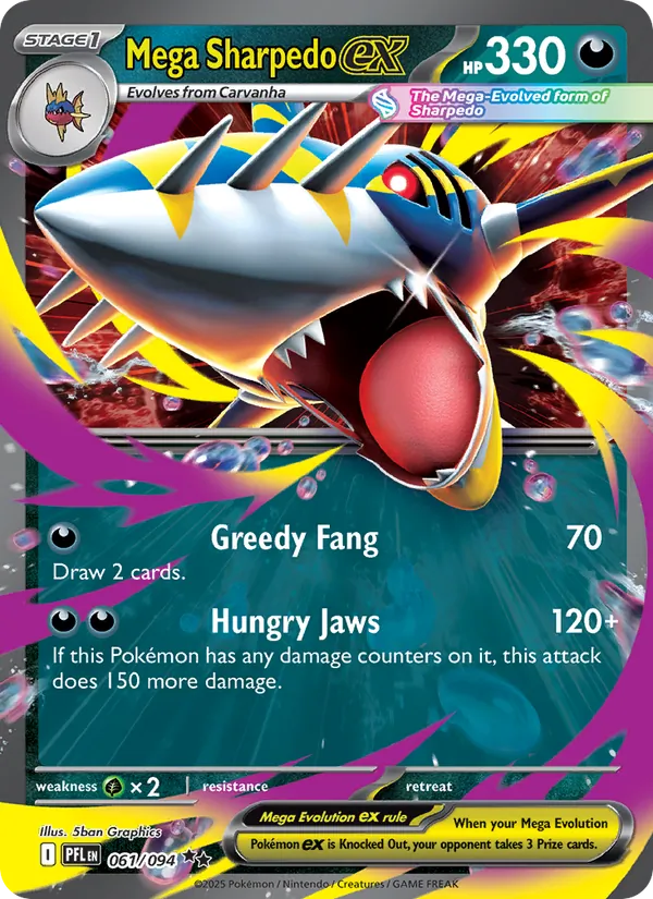 061 Mega Sharpedo ex – Phantasmal Flames