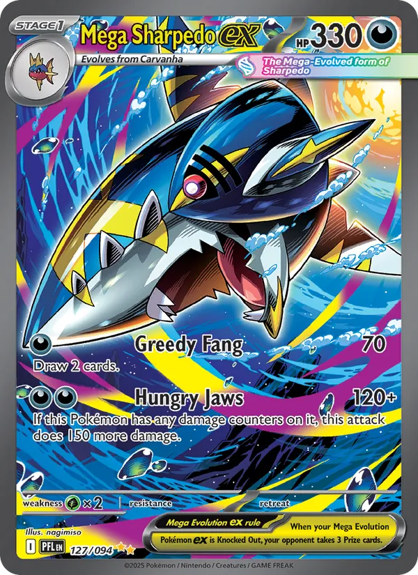 127 Mega Sharpedo ex – Phantasmal Flames