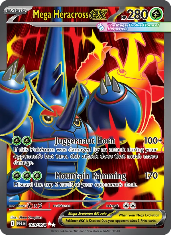 108 Mega Heracross ex – Phantasmal Flames
