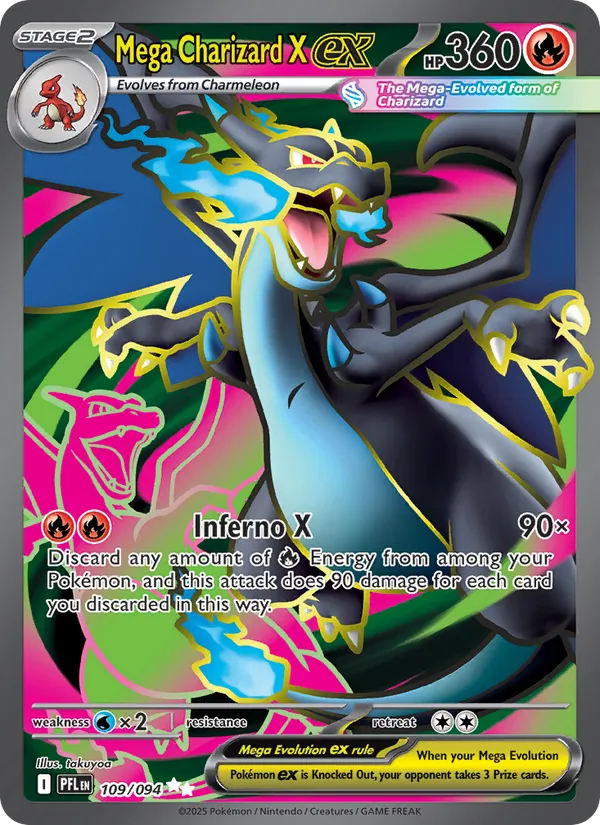 109 Mega Charizard X ex – Phantasmal Flames
