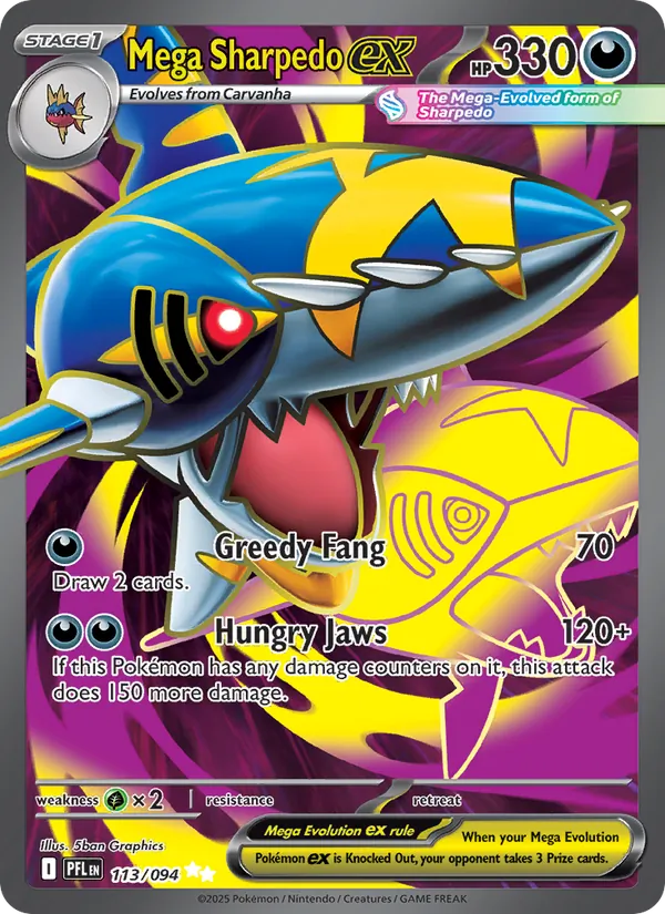 113 Mega Sharpedo ex – Phantasmal Flames