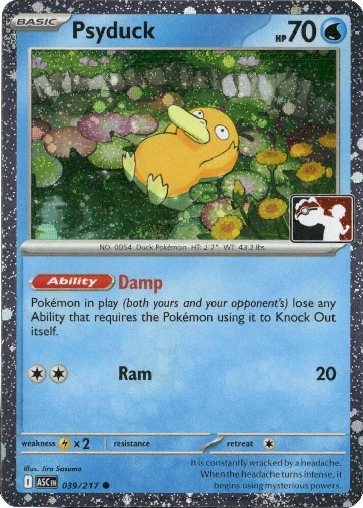 039-holo-cosmos-playerrew-b7676b Psyduck (Holo, Cosmos Holo, Player Rewards stamp) – Ascended Heroes