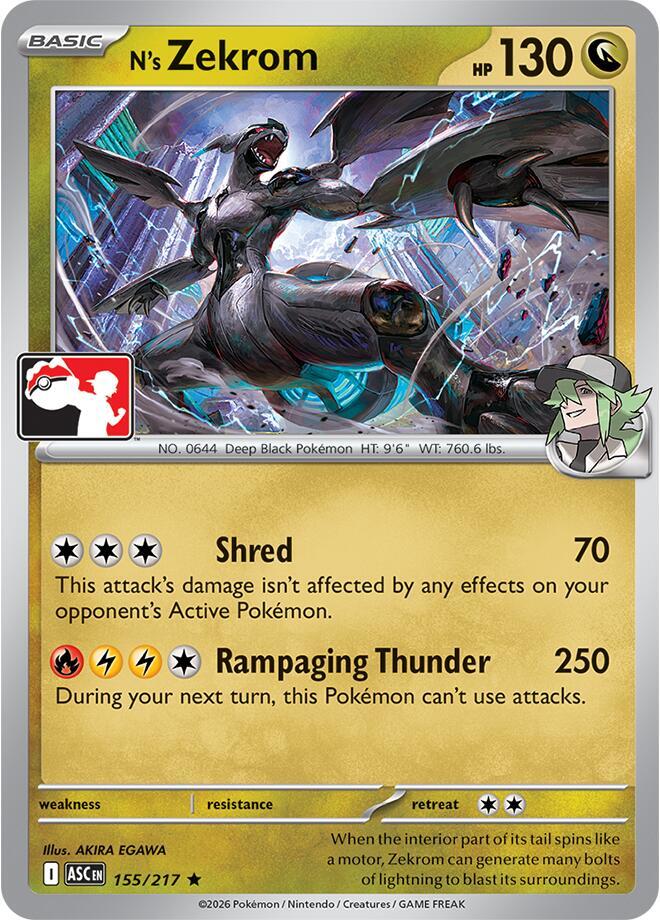 155-normal-playerrewardsprogram N's Zekrom (Normal, Player Rewards stamp) – Ascended Heroes