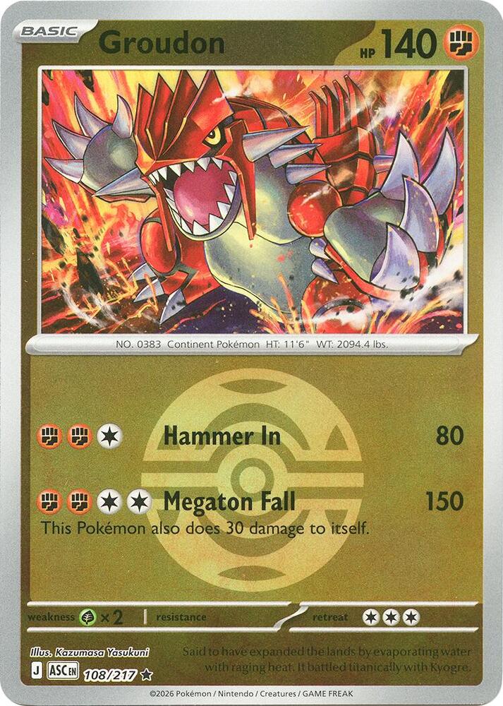 108-reverse-duskball Groudon – Ascended Heroes