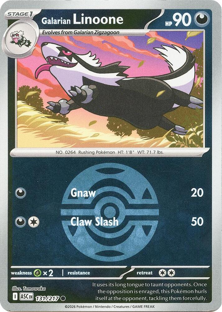 131-reverse-duskball Galarian Linoone – Ascended Heroes