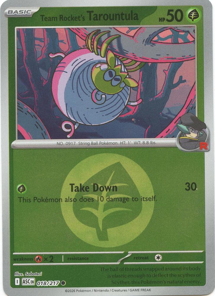 018-ER Team Rocket's Tarountula – Ascended Heroes