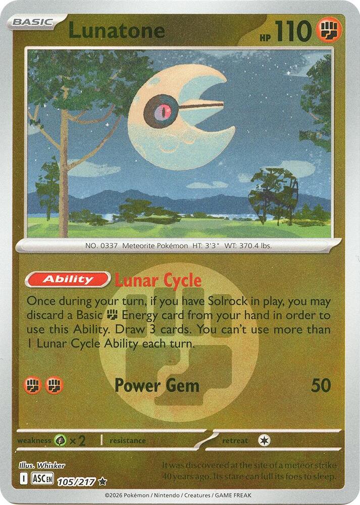 105-ER Lunatone – Ascended Heroes