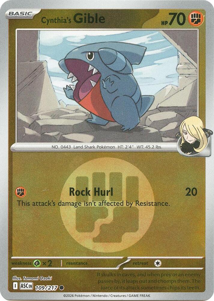 109-ER Cynthia's Gible – Ascended Heroes