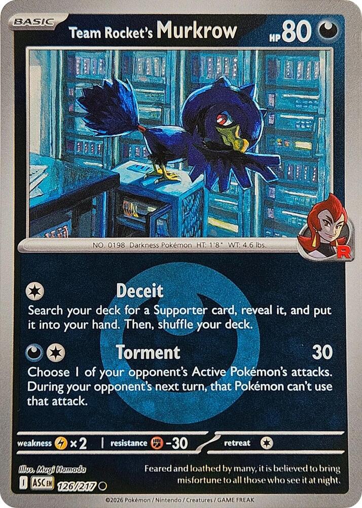 126-ER Team Rocket's Murkrow – Ascended Heroes
