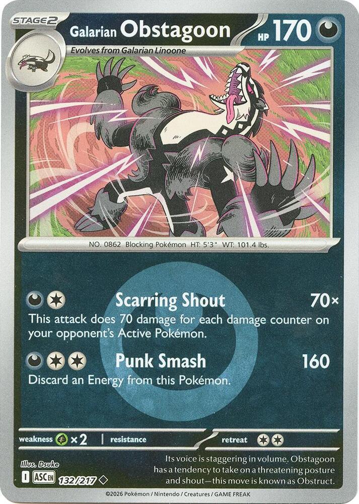 132-ER Galarian Obstagoon – Ascended Heroes