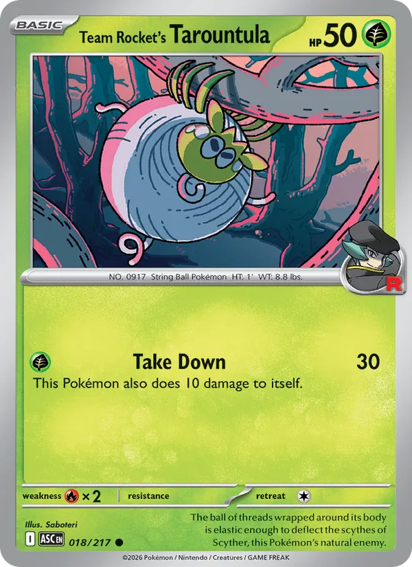 018 Team Rocket's Tarountula – Ascended Heroes