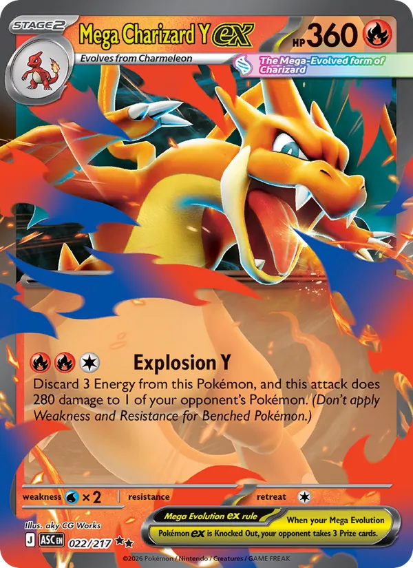 022 Mega Charizard Y ex – Ascended Heroes
