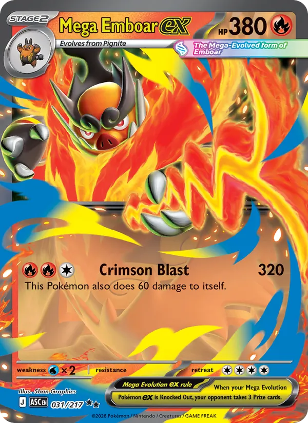 031 Mega Emboar ex – Ascended Heroes