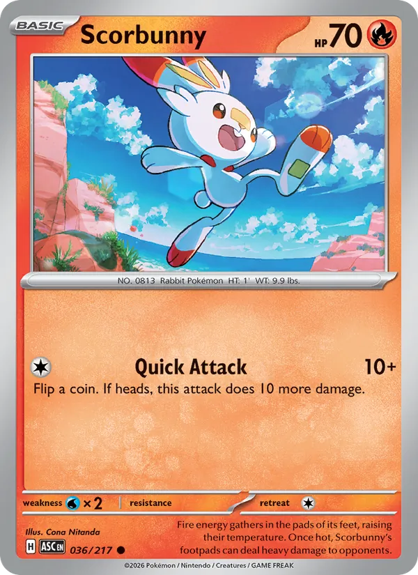 036 Scorbunny – Ascended Heroes
