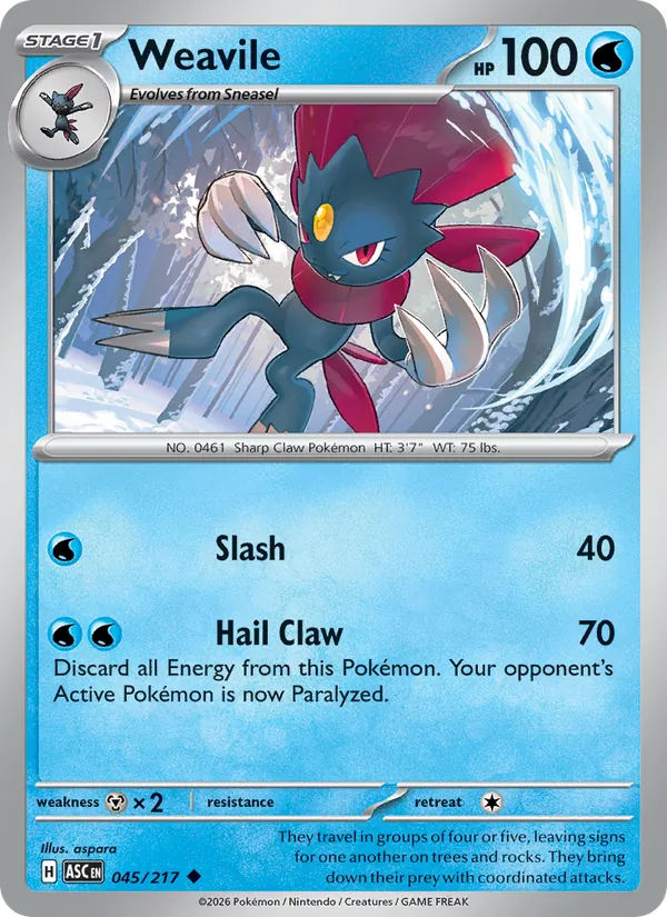 045 Weavile – Ascended Heroes