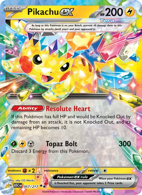 057 Pikachu ex – Ascended Heroes