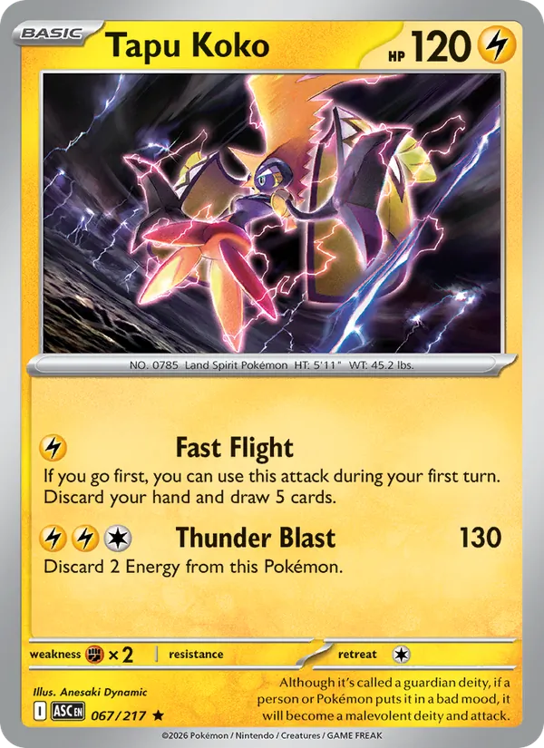 067 Tapu Koko – Ascended Heroes