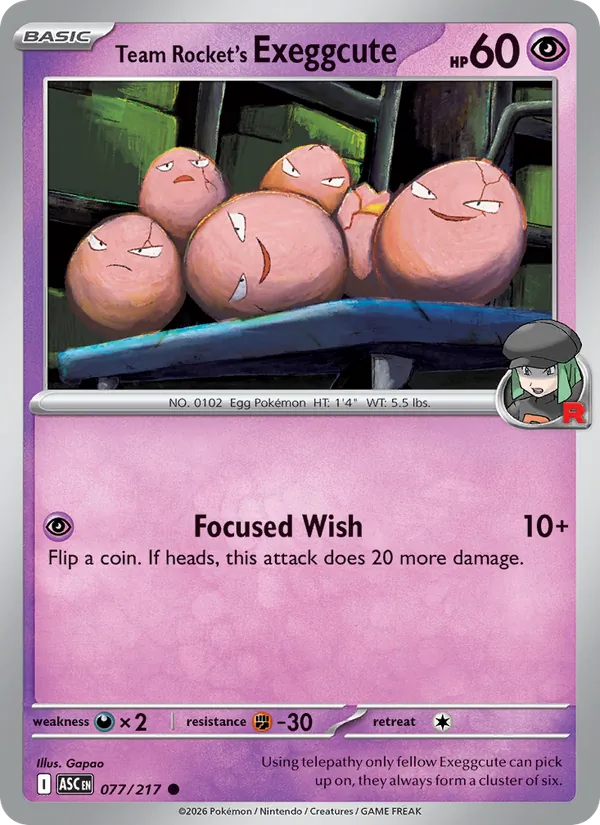 077 Team Rocket's Exeggcute – Ascended Heroes