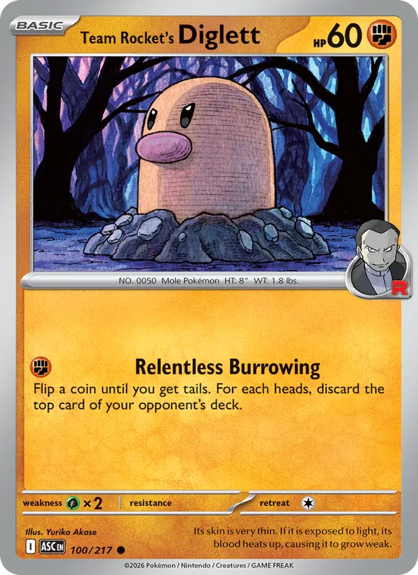 100 Team Rocket's Diglett – Ascended Heroes