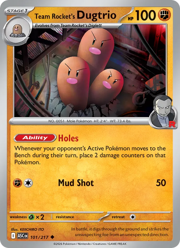 101 Team Rocket's Dugtrio – Ascended Heroes