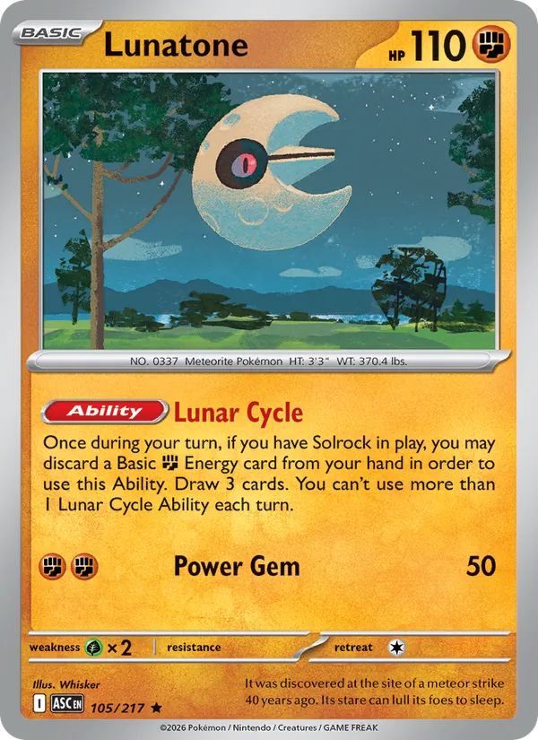105 Lunatone – Ascended Heroes