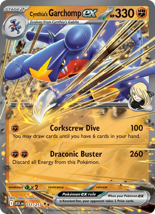 111 Cynthia's Garchomp ex – Ascended Heroes