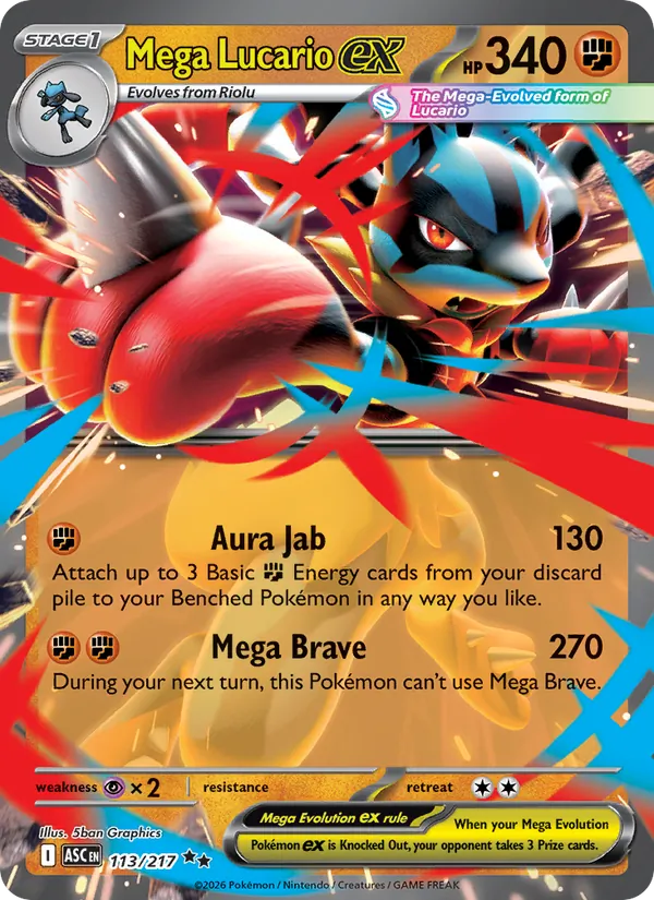 113 Mega Lucario ex – Ascended Heroes