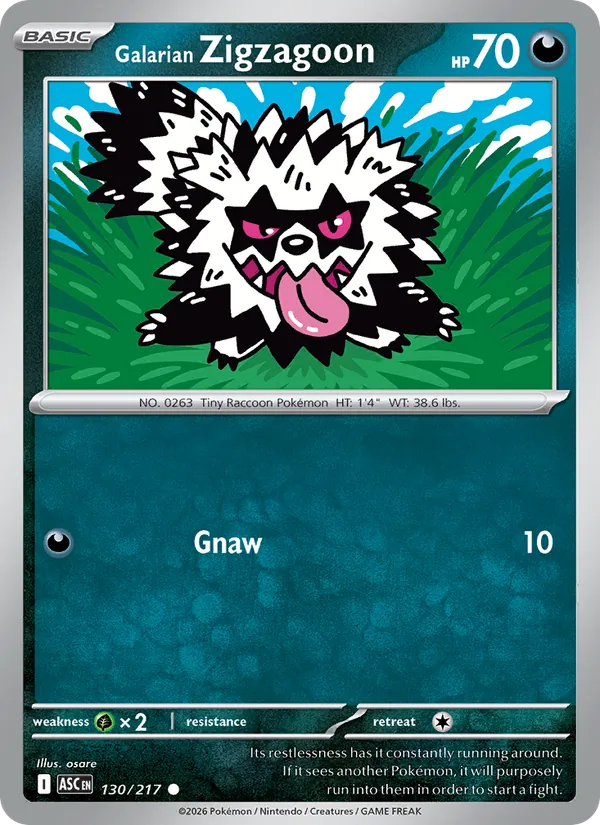 130 Galarian Zigzagoon – Ascended Heroes