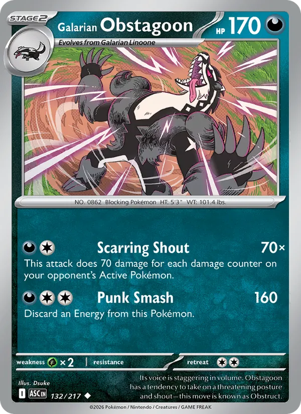 132 Galarian Obstagoon – Ascended Heroes