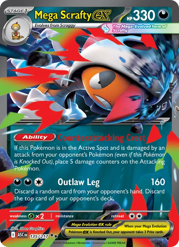135 Mega Scrafty ex – Ascended Heroes