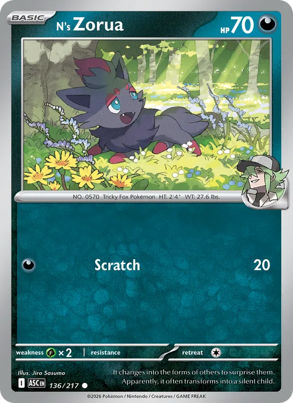 136 N's Zorua – Ascended Heroes