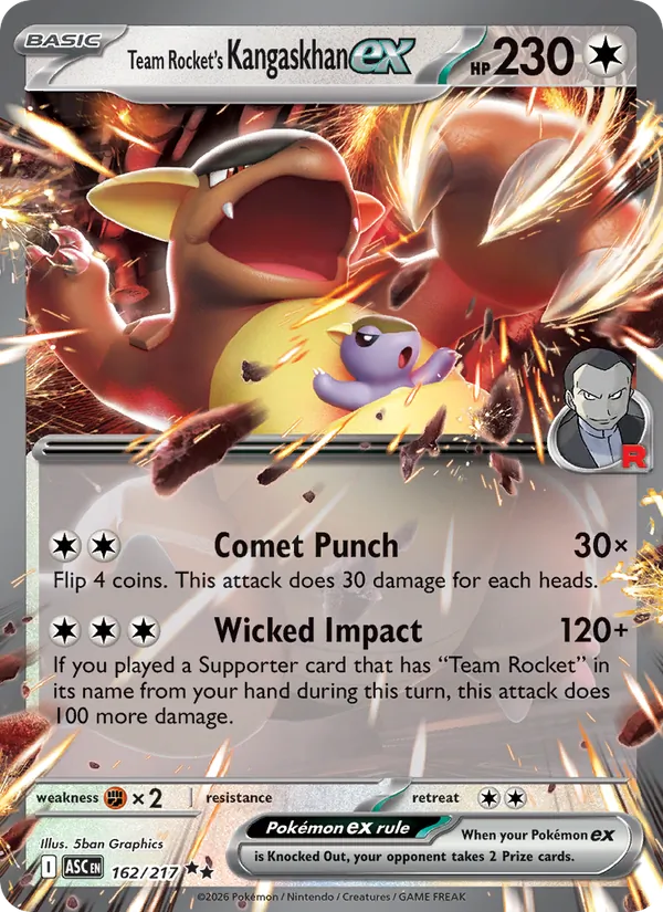 162 Team Rocket's Kangaskhan ex – Ascended Heroes