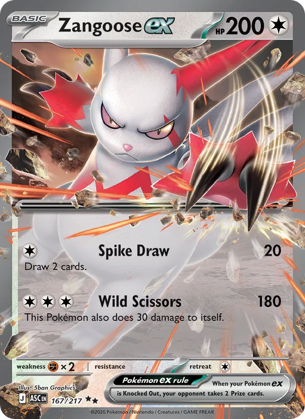 167 Zangoose ex – Ascended Heroes